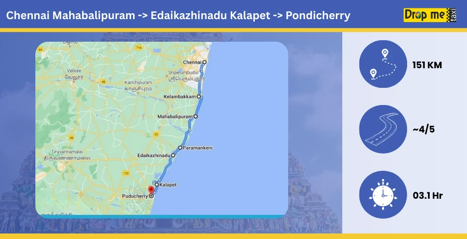 Chennai to Pondicherry Cab